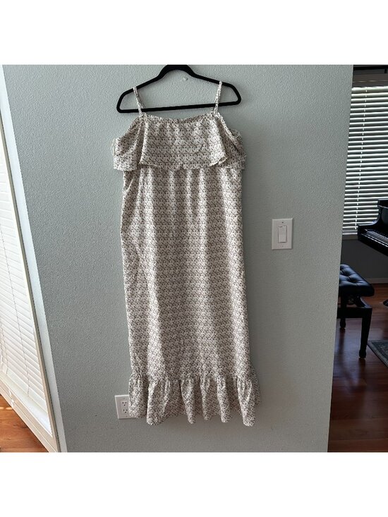 Motherhood Maternity Dresses & Skirts - Motherhood Maternity Maxi Dress SMALL Neutral Cream Beige Beachy Pregnancy